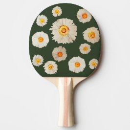 Pala De Ping Pong Daisies Dibujando Ping Pong Paddle, Red Rubber Bac