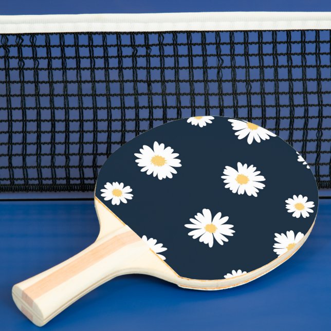 Pala De Ping Pong Daisy On Blue Pattern (in situ)