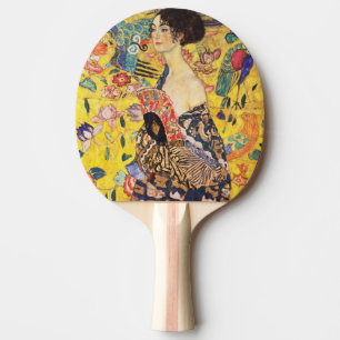 Pala De Ping Pong Dama con abanico de Gustav Klimt