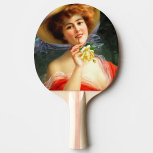 Pala De Ping Pong Dama de caída en rojo