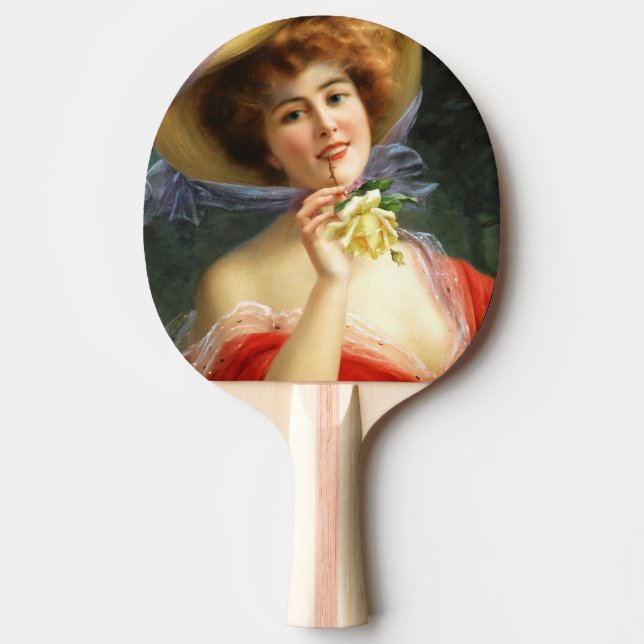 Pala De Ping Pong Dama de caída en rojo (Anverso)