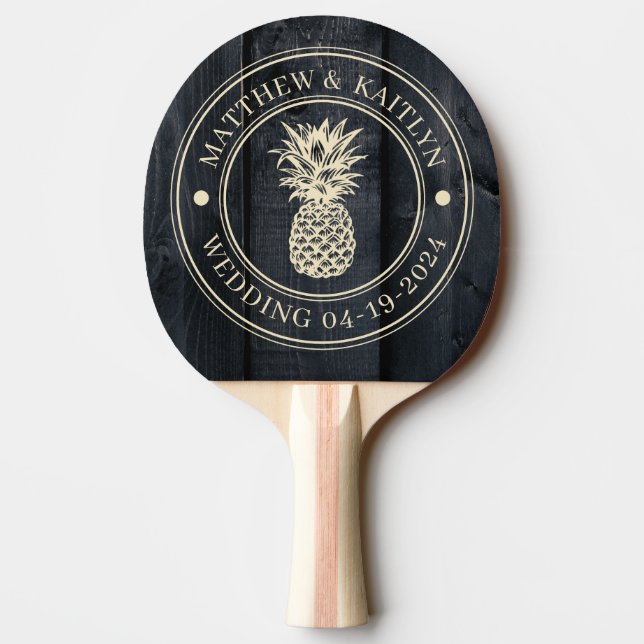 Pala De Ping Pong Dark Burnt Wood Pineapple Wedding Names (Reverso)