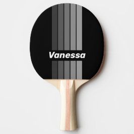 Pala De Ping Pong Dark Gradient Rainbow Pin Striping with Name
