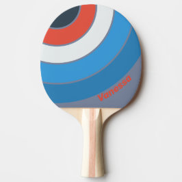 Pala De Ping Pong Dark Vintage Circle Stripe with Name