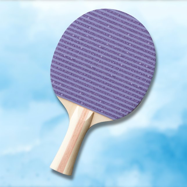 Pala De Ping Pong Deep Amethyst Glitter Style Horizontal Stripes  (Subido por el creador)