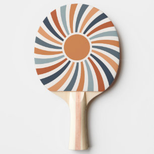 Pala De Ping Pong Dejar que el sol brille en un diseño de estilo ret