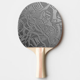 Pala De Ping Pong Dekoratives Doodle-Muster 