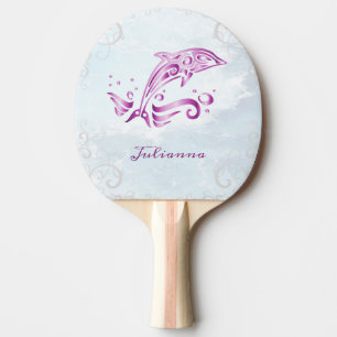 Pala De Ping Pong Delfín magenta personalizado
