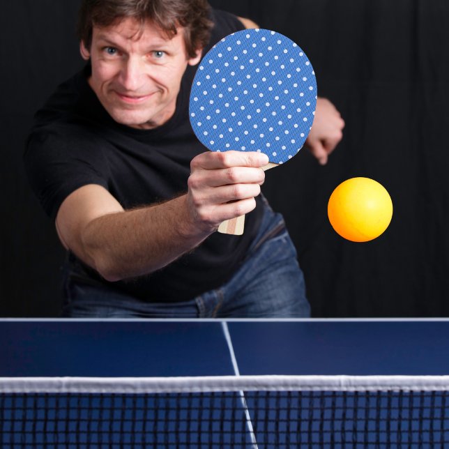 Pala De Ping Pong Delicia de lunares azules (Dotty Delight Blue Ping Pong Paddle)