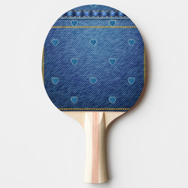 Pala De Ping Pong Denim Heart Blue (Anverso)
