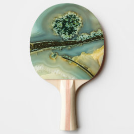 Pala De Ping Pong Dentro de una piedra semipreciosa