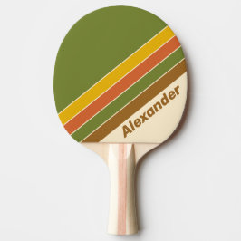 Pala De Ping Pong Deporte Amanecer Trébol a Rayas con Nombre