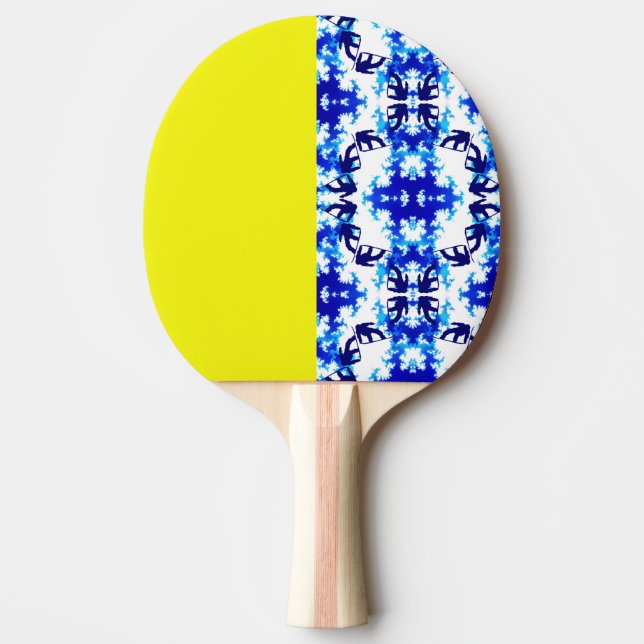 Pala De Ping Pong Deporte de snowboard azul cielo amarillo (Anverso)
