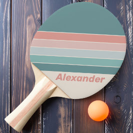 Pala De Ping Pong Deportivo Vintage Suave Concha Marina Rayada con N