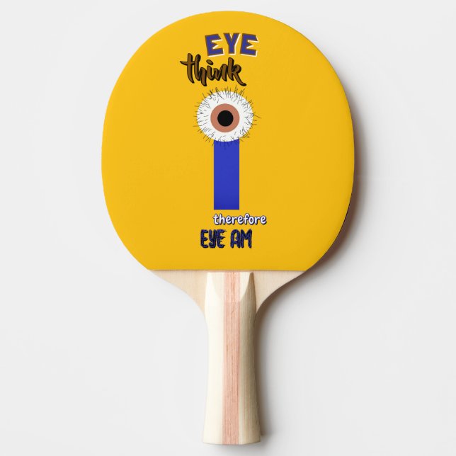 Pala De Ping Pong Descartes Pensadores Inteligentes Ojo (Anverso)