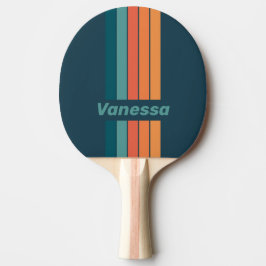 Pala De Ping Pong Desert Cactus Sunrise Pin Striped with Name