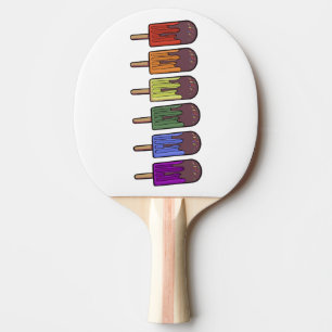 Pala De Ping Pong Desfile de Paletas de Arcoíris