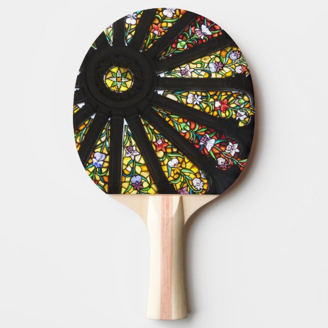 Pala De Ping Pong Detalle de vidrio emplomado 2 (Anverso)