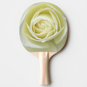 Pala De Ping Pong detalles de cerca de rosa blanca