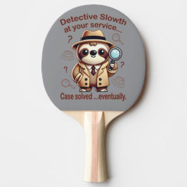 Pala De Ping Pong "Detective Sloth" Sloth Private Eye