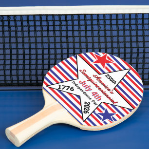 Pala De Ping Pong Día de la Independencia Semiquincentenario 250 de 