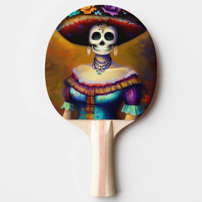 Pala De Ping Pong Día de la Mujer Muerta (1) (Anverso)