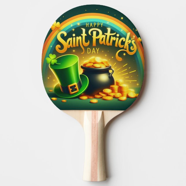 Pala De Ping Pong Día de San Patricio (Anverso)