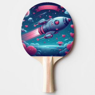 Pala De Ping Pong Día de San Valentín nave espacial futurista genial