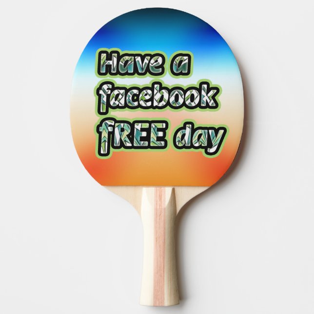 Pala De Ping Pong Día libre de Facebook (Anverso)
