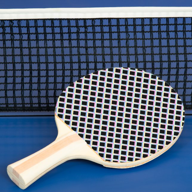 Pala De Ping Pong Diamantes simétricos negros con marcos degradados (in situ)