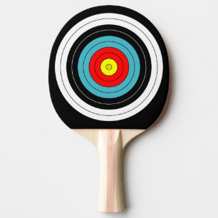 Pala De Ping Pong Diana de tiro con arco sobre fondo negro