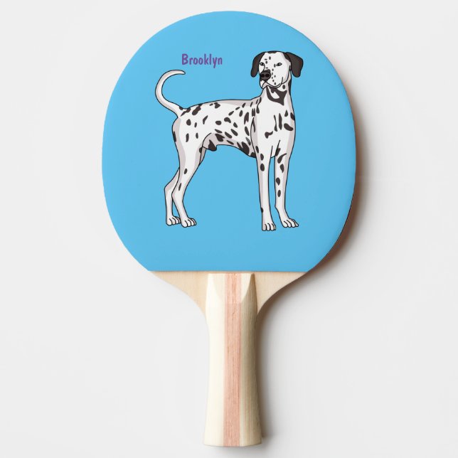 Pala De Ping Pong dibujo animado de perro dálmata (Anverso)