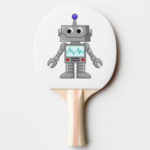 Pala De Ping Pong Dibujo animado del robot