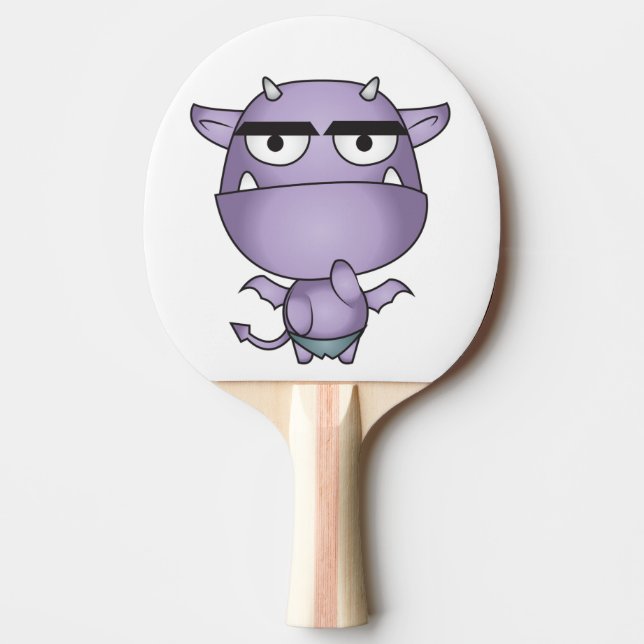 Pala De Ping Pong Dibujo animado feliz del Gargoyle - fantasía (Anverso)