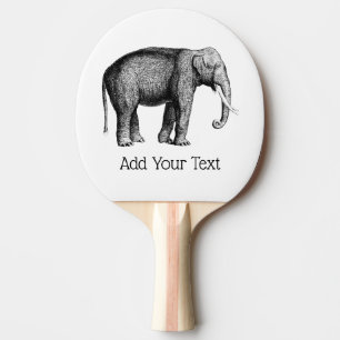 Pala De Ping Pong Dibujo Antiguo de Elefante