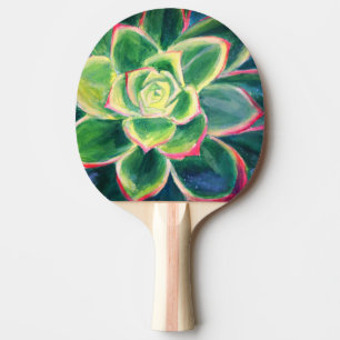 Pala De Ping Pong Dibujo de arte de suculentas verdes