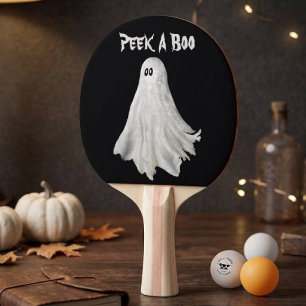Pala De Ping Pong Dibujo Divertido Fantasma De Halloween Pasado
