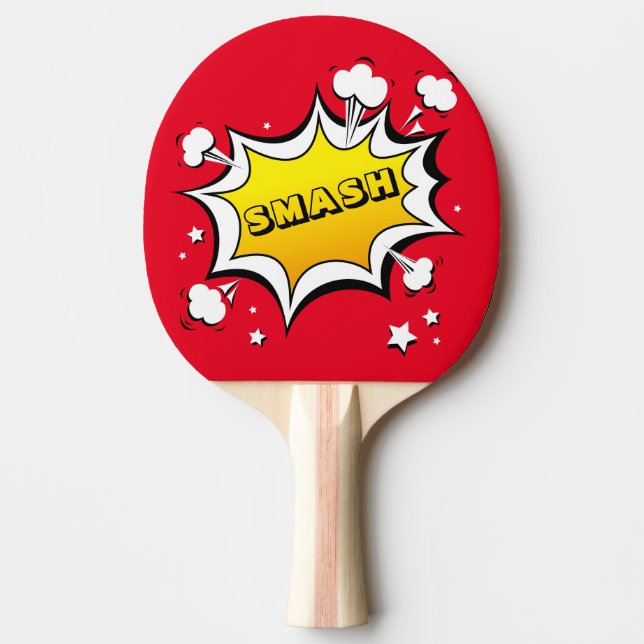 Pala De Ping Pong Dibujos animados OOPS Y SMASH  (Anverso)