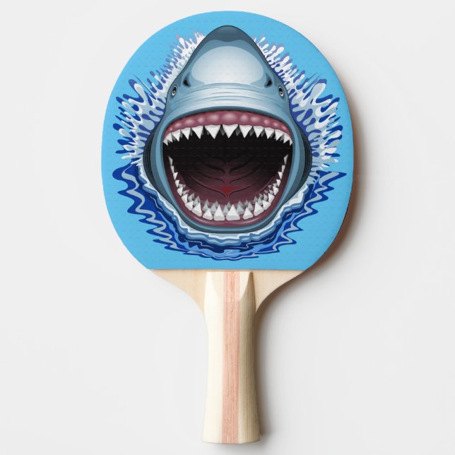 Pala De Ping Pong Dientes faciales de tiburón (Anverso)