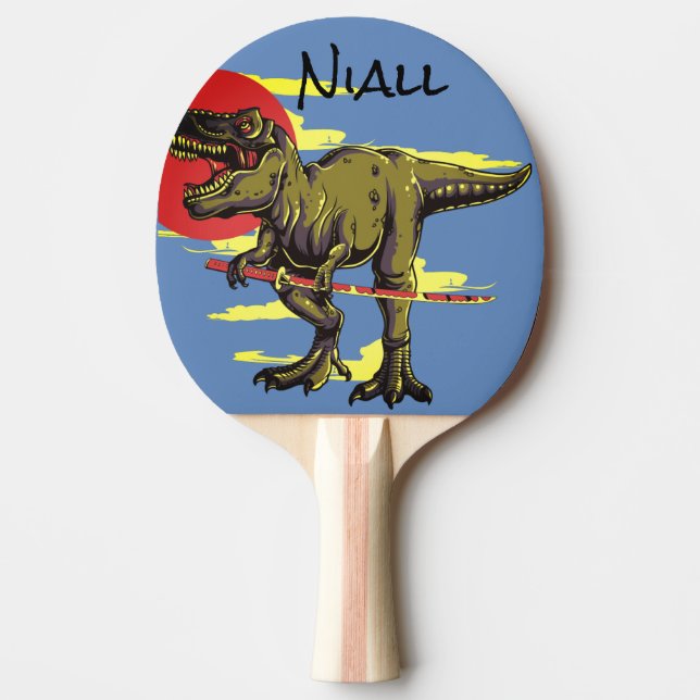 Pala De Ping Pong Dinosaurio moderno (Anverso)