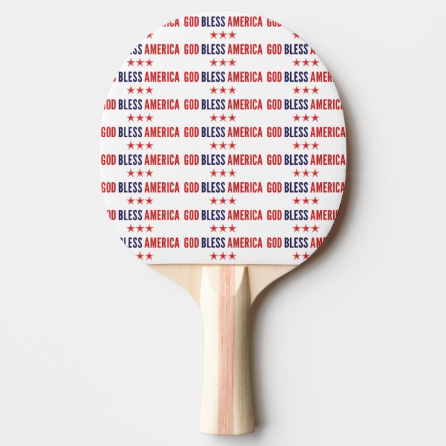 Pala De Ping Pong Dios bendiga a Estados Unidos (Anverso)