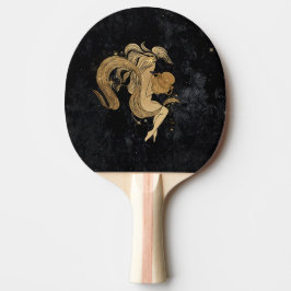 Pala De Ping Pong Diosa zodiaca | Astrología de Oro Cósmico Acuario