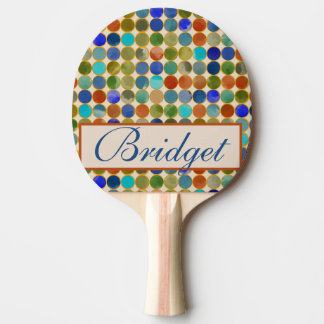 Pala De Ping Pong Discos dorados de vidrio de mar acogedores