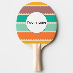 Pala De Ping Pong Diseño abstracto de filas de Rhombus