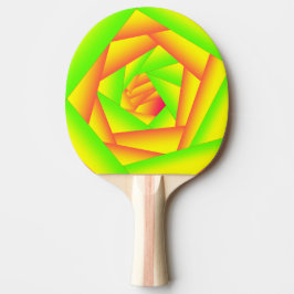 Pala De Ping Pong Diseño abstracto de ómbre amarillo del Naranja ver