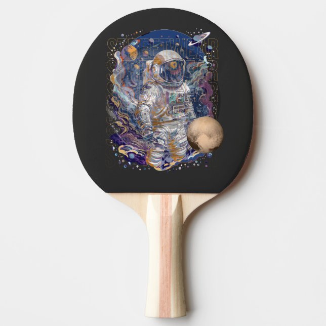 Pala De Ping Pong Diseño astronauta (Anverso)