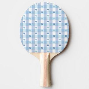Pala De Ping Pong Diseño de amor a cuadros pastel lindo