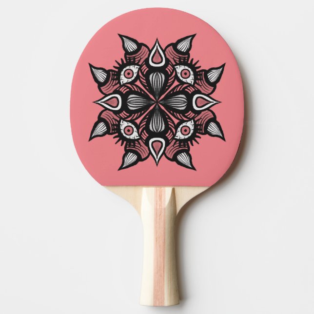 Pala De Ping Pong Diseño de bruja de Gótico Pastel - Monstruo rosa N (Anverso)