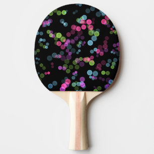 Pala De Ping Pong Diseño de burbujas abstractas de color rosa azul v