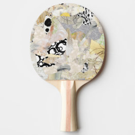 Pala De Ping Pong Diseño de collage abstracto elegante neutro
